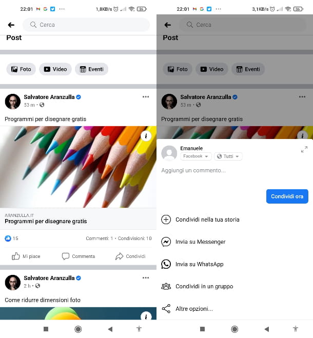 Publica la publicación de Facebook nuevamente