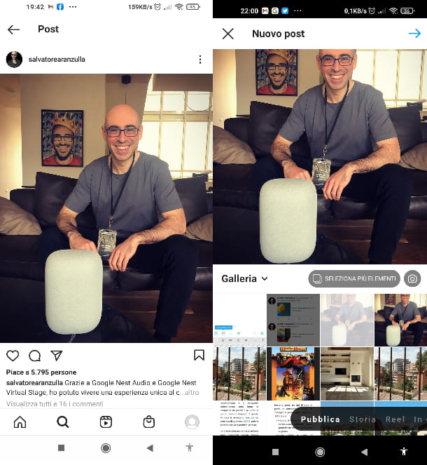 Vuelva a publicar el feed de Instagram
