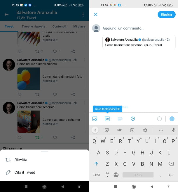 Publica un mensaje de Twitter nuevamente