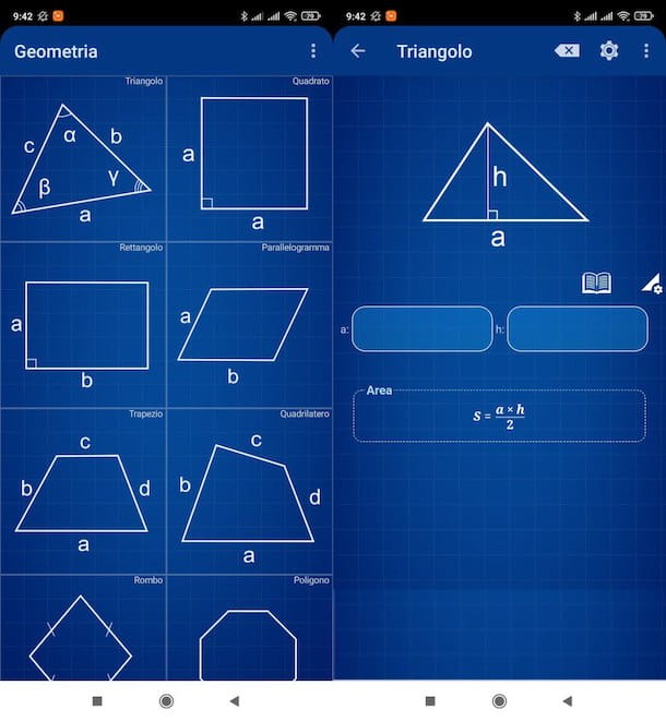 Calculadora de geometría