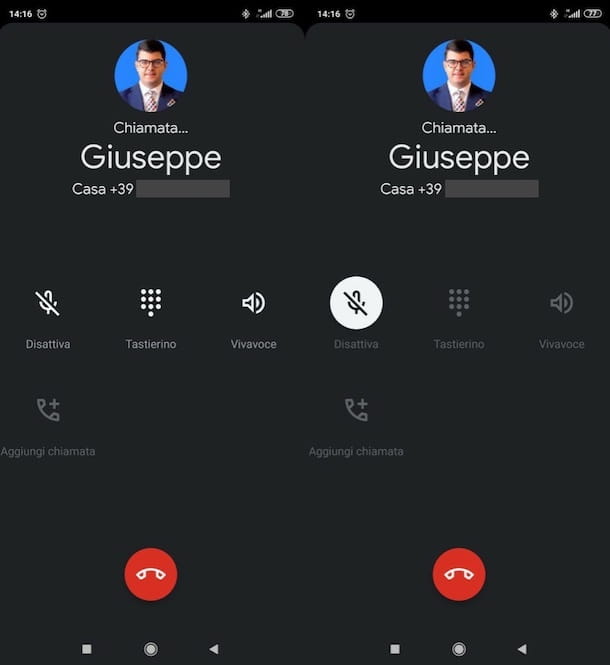Silenciar el micrófono del teléfono durante una llamada