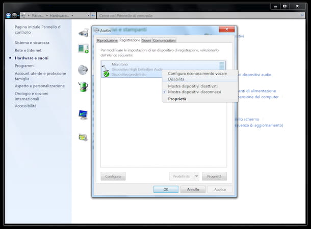 Configuración del micrófono de Windows 7