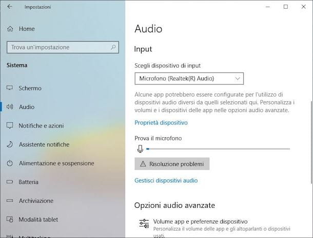 Habilite el micrófono de Windows nuevamente