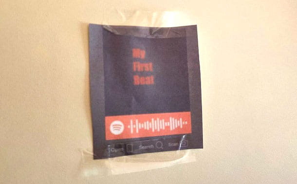 Código de Spotify impreso