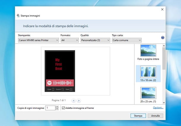 Imprime el código QR de Windows