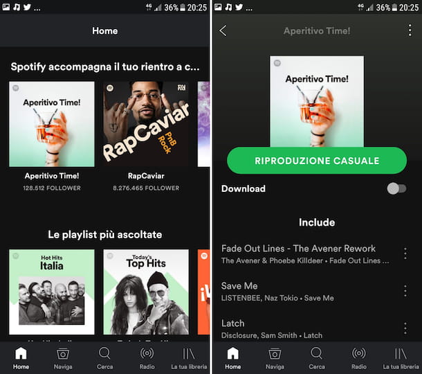 Aplicación para escuchar música sin conexión Android