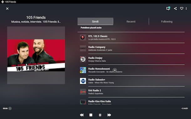 Captura de pantalla de TuneIn Radio