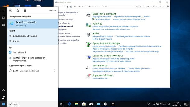 Panel de control de Windows