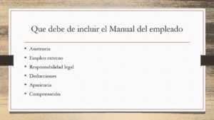 Ideas para el manual del empleado